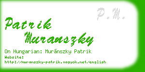 patrik muranszky business card